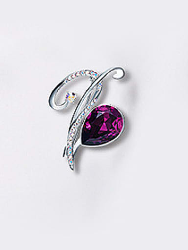 Purple Note-shaped Brooch