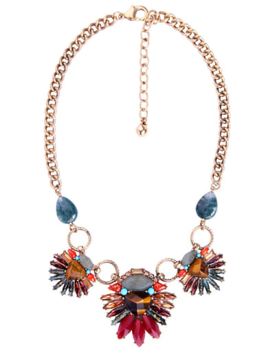 Retro Bohemia Colorful Natural Flower Shaped Necklace