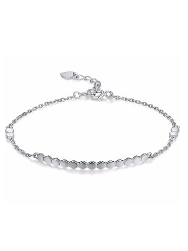 Simple 925 Sterling Silver Women Bracelet