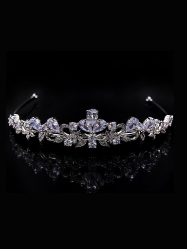 Exquisite Crown-shape Micro Pave Zircon Wedding Hair Accessories