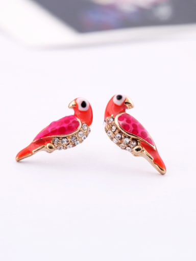 Alloy Gold Plated Small Lovely Bird stud Earring