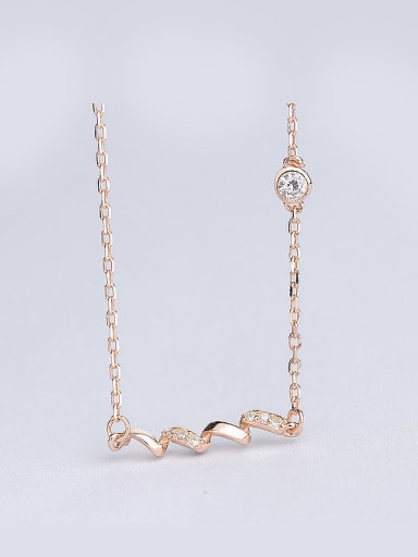 Rose Gold Plated Zircon Necklace
