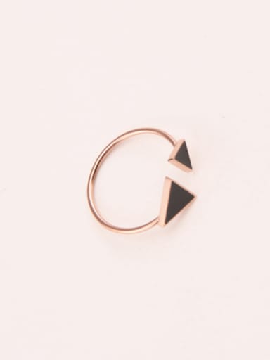 Black Glue Triangle Opening Ring