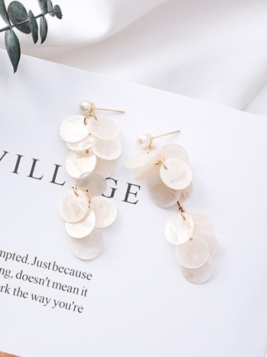 Alloy With 18k Gold Plated Trendy Shell Charm Earrings