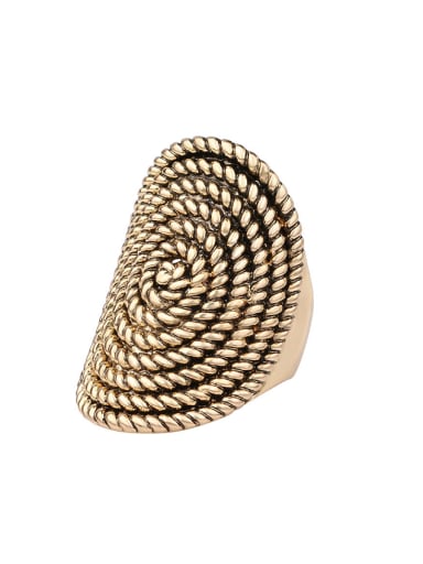 Punk style Exaggerated Antique Gold Plated Alloy Ring