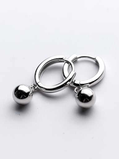 Fashion Round Shaped S925 Silver Clip Earrings