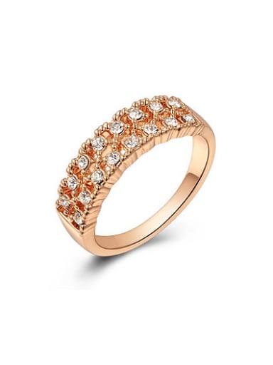 High-grade Rose Gold Plated Crystal Ring