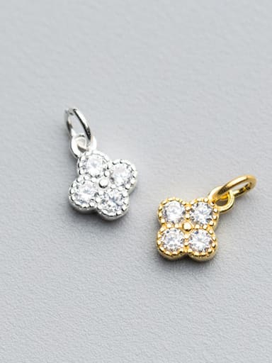 925 Sterling Silver With 18k Gold Plated Delicate Flower Charms