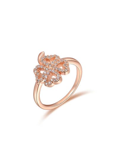 All-match Bowknot Shaped Rose Gold Copper Ring