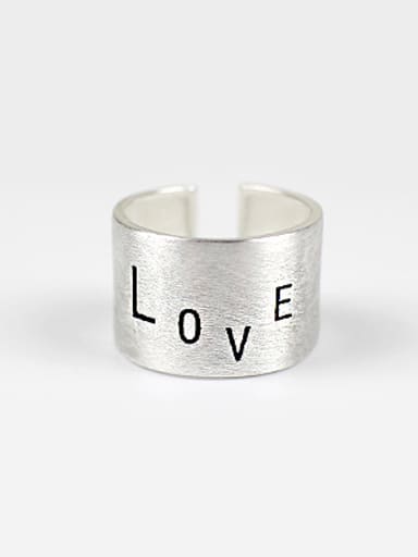 Simple Love Silver Wide Opening Ring