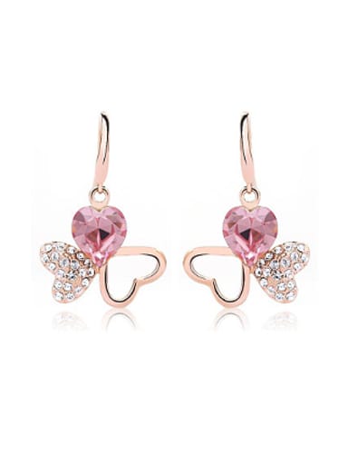 Fashion Heart shaped Austria Crystal Earrings