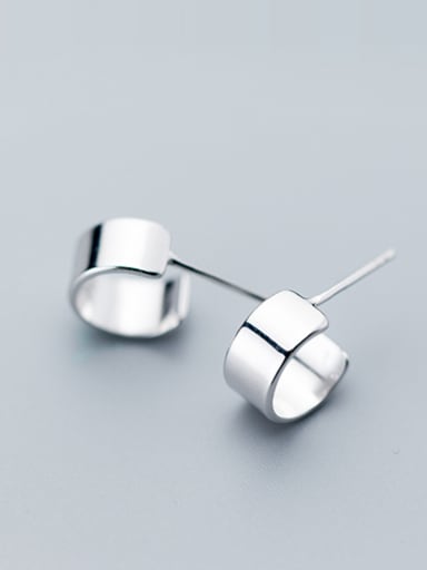 Exquisite Geometric Shaped S925 Silver Stud Earrings