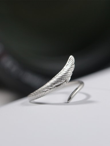 Simple Personalized Silver Opening Ring