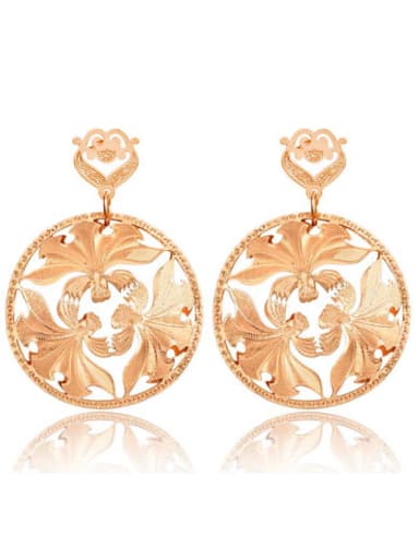 Hollow  Round Shaped New Design Fashion Drop Earrings