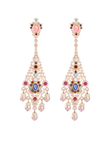 Colorful Artificial Pearls Temperament Drop Earrings