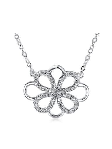 Simple Hollow Flower Rhinestones Women Necklace