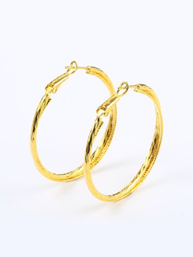 Simple Gold Plated Hoop Earrings