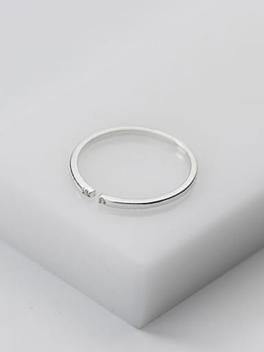 Elegant Open Design Geometric Shaped S925 Silver Ring