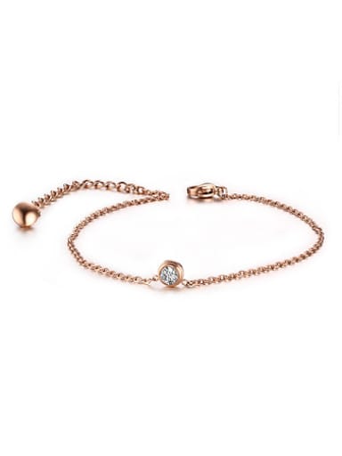 Exquisite Rose Gold Plated High Polished Titanium Foot Jewelry