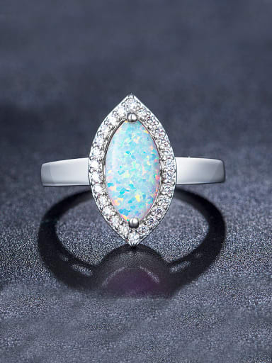 Oval Opal Stone Engagement Ring