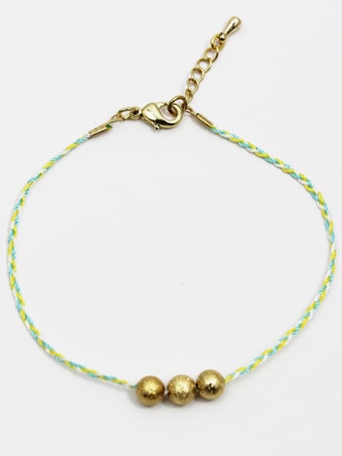 Handmade Adjustable Length Copper Beads Bracelet