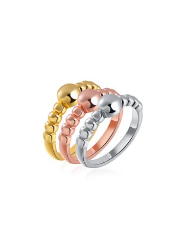 Creative Multi Color Design Geometric Ring Set