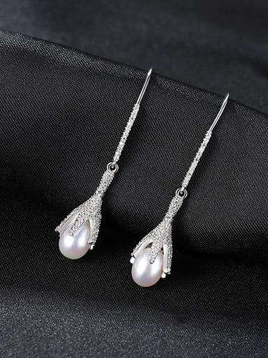 Sterling Silver Boutique Jewelry Natural Pearl Earrings