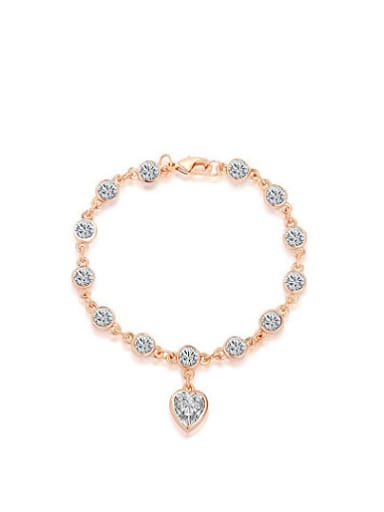 Elegant Heart Shaped Austria Crystal Bracelet