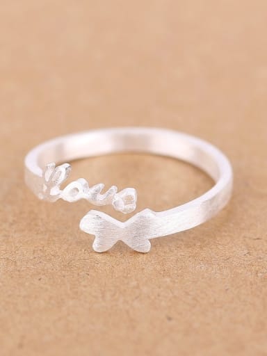 Double Heart shapes Love Opening Midi Ring