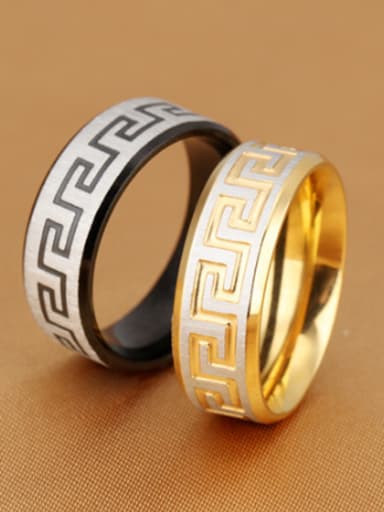 Fashion Titanium Plating Lovers Ring