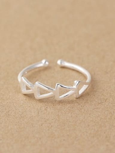 Hollow Triangles Opening Midi Ring