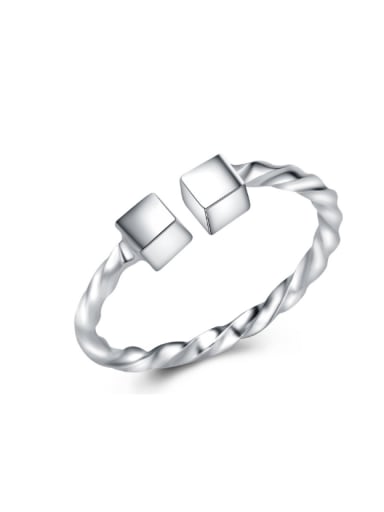 Square Lover Gift Wedding Accessories Opening Ring