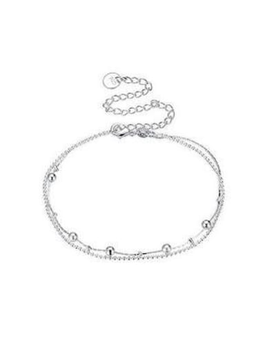Simple Little Beads Two-layer Anklet