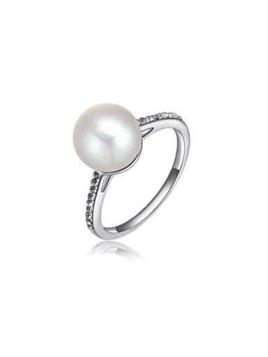 High Quality Geometric Artificial Pearl Ring