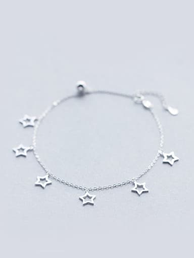 S925 silver stars hollow fashion anklet