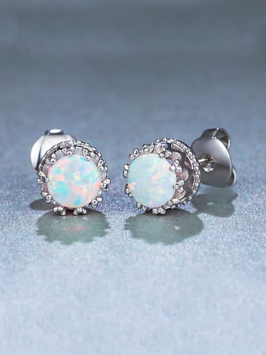 S925 Silver Round stud Earring