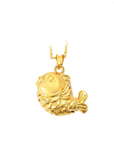 Ethnic style Fish Gold Plated Pendant