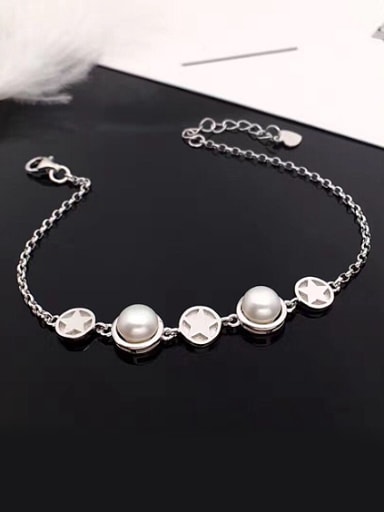 Fashion Freshwater Pearl Five-pointed Stars Bracelet
