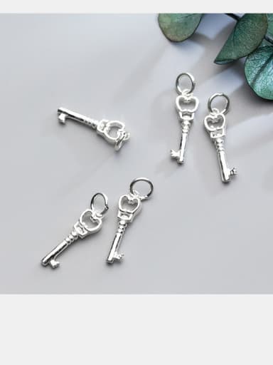 925 Sterling Silver With Silver Plated Personality Locket key Charm
