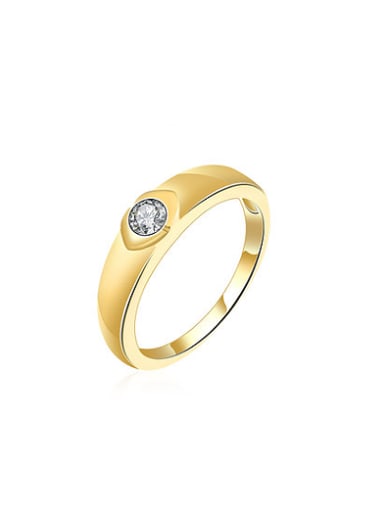 Exquisite 18K Gold Plated Crystal Ring