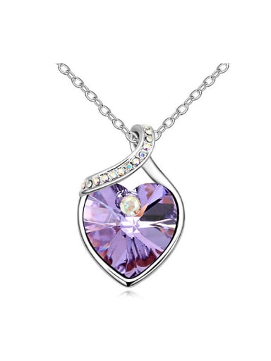 Heart austrian Crystal Pendant Alloy Necklace