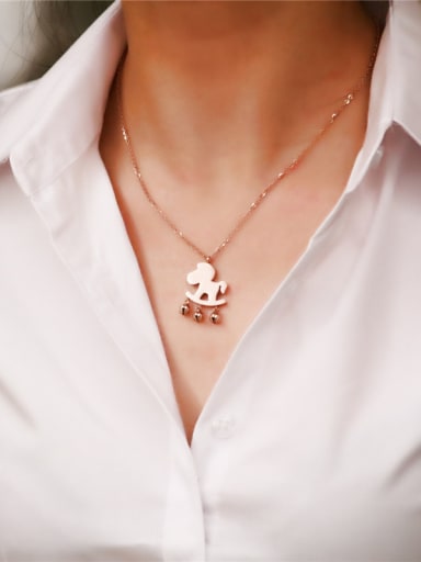 custom Lovely Horse Women Clavicle Necklace