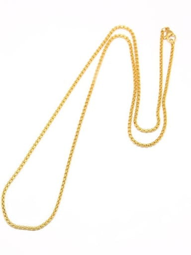 Stainless Steel With gold plated Trendy BOX Chain