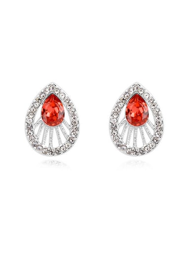 Fashion austrian Crystals Water Drop Alloy Stud Earrings