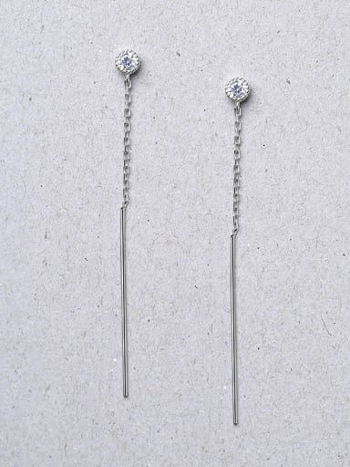 Elegant Geometric Shaped Stud threader earring