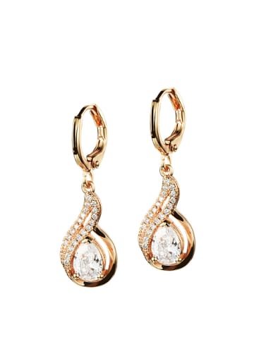 Fashion Water Drop shaped Zircon Earrings