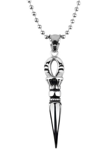 Personalized Sharp Pendant Titanium Men Necklace