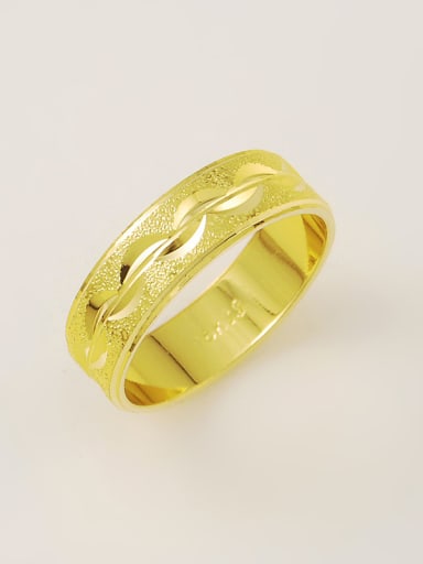Men Fashionable 24K Gold Plated Geometric Copper Ring