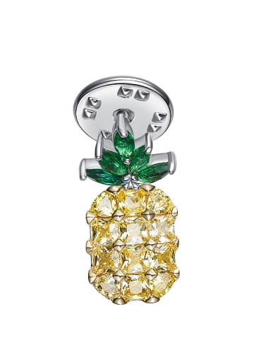 custom Personalized Zircon Pineapple Women Brooch