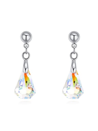 Fashion Water Drop shaped austrian Crystals Alloy Drop Earrings